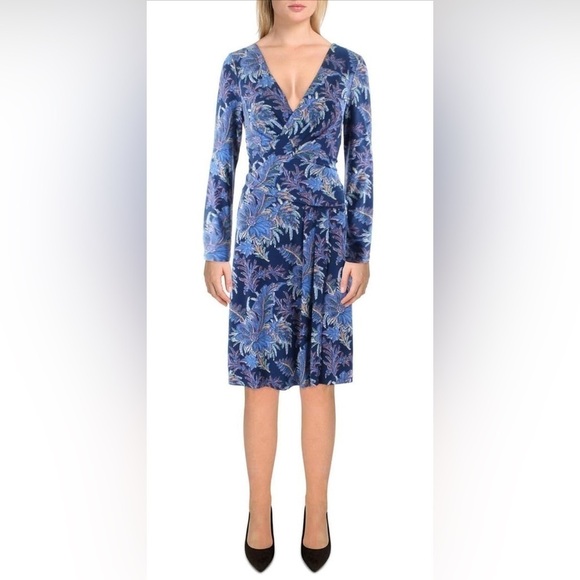 Ralph Lauren Black Label Dresses & Skirts - Lauren Ralph Lauren Womens Long Sleeve Knee Wear to Work Dress Navy-Size 8